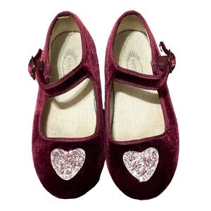 Joyfolie Red Velvet Heart Shoes